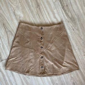 Faux Suede Mini Skirt